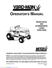 Yard-man 694 Series Manuals | ManualsLib