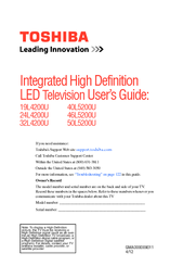 Toshiba 50L5200U Manuals | ManualsLib