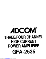Adcom GFA-2535 Manuals | ManualsLib