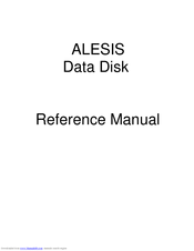 Alesis Data Disk Manuals | ManualsLib
