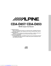 Alpine CDA-D857 Manuals | ManualsLib