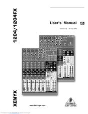 Behringer Xenyx 1204 Fx User Manual