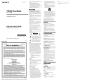 Sony Dream Machine ICF-C218 Manuals | ManualsLib