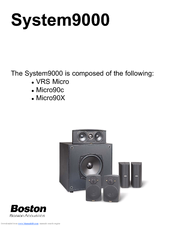 Boston acoustics VRS Micro Manuals | ManualsLib