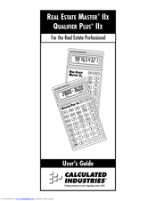 Calculated industries QUALIFIER PLUS IIx Manuals | ManualsLib