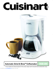 Cuisinart DGB-300BK - Automatic Grind And Brew Coffeemaker Manuals