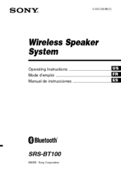 sony stereo bluetooth speakers operating instructions manual manualslib manuals