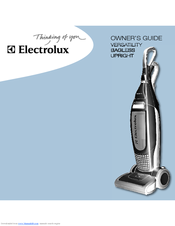 Electrolux EL8502A - Versatility Bagless Upright Vacuum Cleaner Manuals