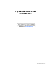 Acer Aspire One D255 Series Manuals Manualslib