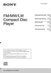 Sony Cdx Gt260mp Manuals Manualslib