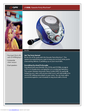 Gpx Karaoke Party Machine J108BL Manuals | ManualsLib