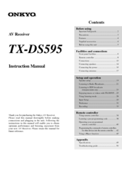 Onkyo TX-DS595 Manuals | ManualsLib