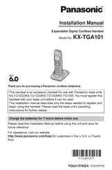 Panasonic KX-TGA101S - Cordless Extension Handset Manuals | ManualsLib