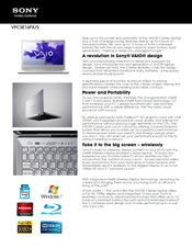 Sony VAIO VPCSE16FX/S Manuals | ManualsLib