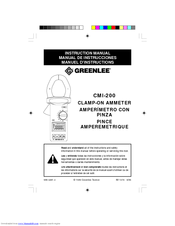 Greenlee CMI-200 Manuals | ManualsLib