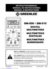 Greenlee DM-510 Manuals | ManualsLib