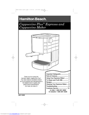Hamilton Beach Sandwich Maker User Manual