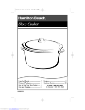 Hamilton beach 33391 - Meal Maker Oval Slow Cooker Manuals | ManualsLib