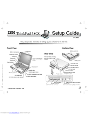 Ibm ThinkPad 380Z Manuals | ManualsLib