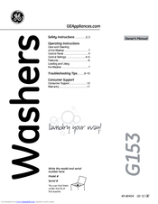 Ge Gtwn4250dws Owner S Manual Pdf Download Manualslib