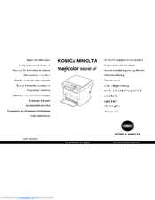 Konica Minolta Magicolor 1680mf Manuals Manualslib