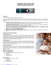 Logitech Harmony 550 - Harmony 550 Universal Remote Manuals | ManualsLib