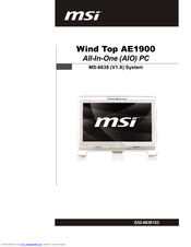 Msi Wind Top Ae1900 User Manual Pdf Download Manualslib