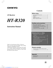Onkyo HT-R320 Manuals | ManualsLib