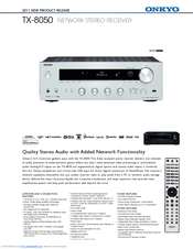 Onkyo TX-8050 Manuals | ManualsLib