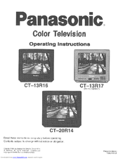 User manual for panasonic tv model number ct-27sf13u phone