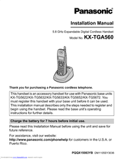 Panasonic Kx Tga560m Cordless Extension Handset Manuals Manualslib