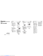 Pioneer DEH-P5100UB - Radio / CD Manuals | ManualsLib