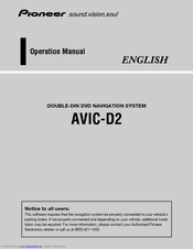 Pioneer AVIC-D2 Manuals | ManualsLib