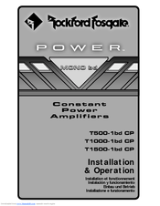 Rockford fosgate Power T1500-1bdCP Manuals | ManualsLib