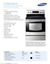 Samsung FTQ353IWUX - 30in Electric Range Manuals | ManualsLib