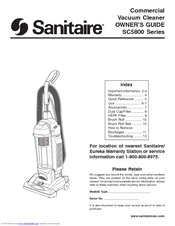 Download Free Pdf For Sanitaire Quick Kleen Sc886 Vacuum Manual