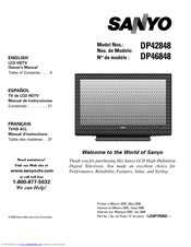 Sanyo DP46848 Manuals | ManualsLib