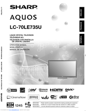 Sharp AQUOS LC-70LE735U Manuals | ManualsLib