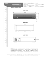 Sony RCD-W100 Manuals | ManualsLib