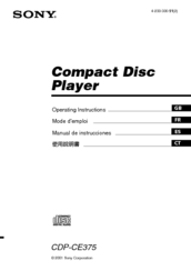 Sony CDP-CE375 Manuals | ManualsLib