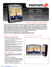 Tomtom GO 720 - Automotive GPS Receiver Manuals | ManualsLib