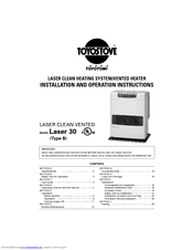 Toyostove Laser 30 Manuals | ManualsLib