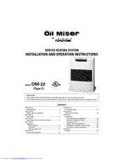 Toyotomi Oil Miser Om 22 Manuals Manualslib