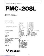 Vestax PMC-20SL Manuals | ManualsLib