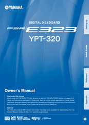 Yamaha PSR-E323 Manuals | ManualsLib