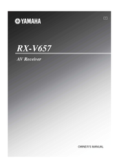 Yamaha RX-V657 - AV Receiver Manuals | ManualsLib