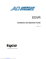 American dynamics EDVR Manuals | ManualsLib