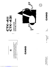 Casio CTK-411 Manuals | ManualsLib