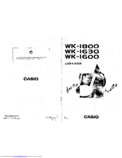 Casio WK-1800 Manuals | ManualsLib