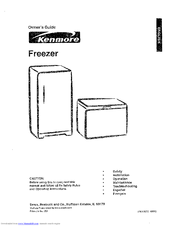 Kenmore 2804 20 6 Cu Ft Upright Freezer Owner S Manual Pdf Download Manualslib
